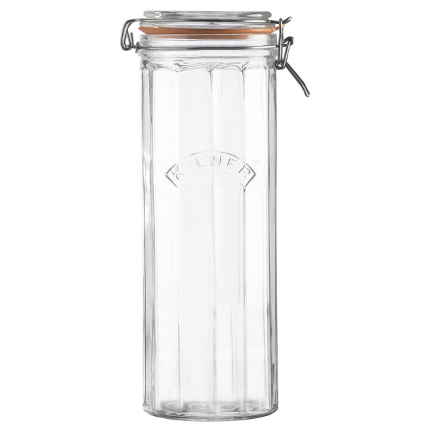 Kilner Einkochglas 0025.736 Facetten-Glas mit Bügelverschluss, 2l