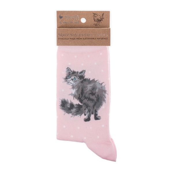 Wrendale Frauensocken SOCK007 &quot;Glamour Puss&quot; - Katze