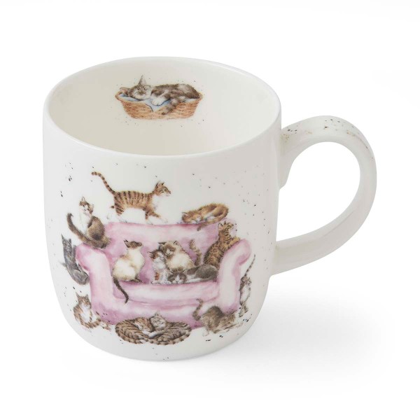 Royal Worcester Wrendale Designs Cattitude Becher mit Henkel 0,31 l MMVA5629-XS
