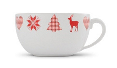 Friesland Happymix Winterzauber Jumbo-Obertasse weiß 0,5 l