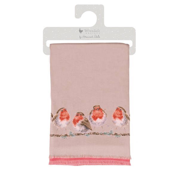 Wrendale Winterschal WSCF003 "Jolly Robin" - Rotkehlchen - Winterschal
