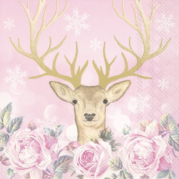IHR More Romance, My Deer Rose L827250 Lunch-Servietten 33 x 33 cm