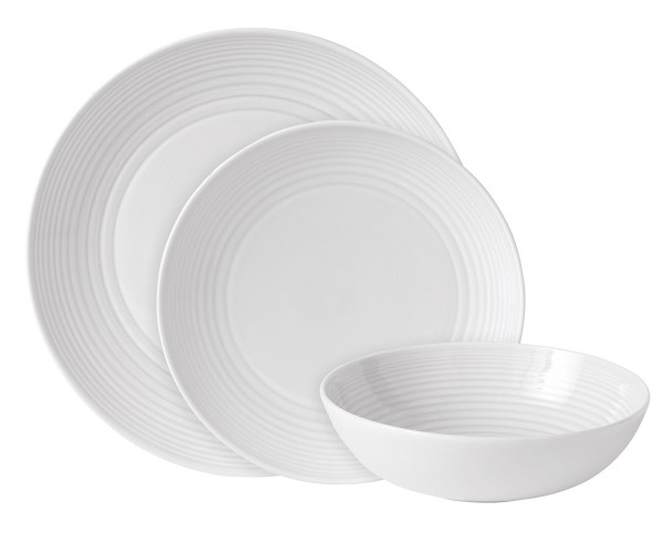 Royal Doulton Gordon Ramsay Maze White Speiseset 12-tlg. (4x Speiseteller 28 cm, 4x Teller 22cm, 4x