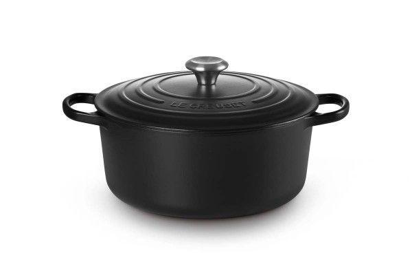 Le Creuset Gusseisen - Signature 21177280000430 Bräter rund mit schwarzer Innenemaille 28cm 6,7L - S