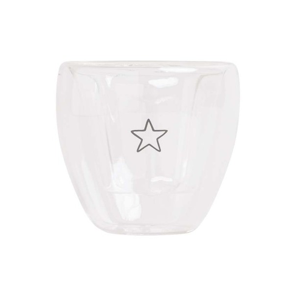 Eulenschnitt gl-187-ve Doppelwandiges Sternglas 0,1l Stern