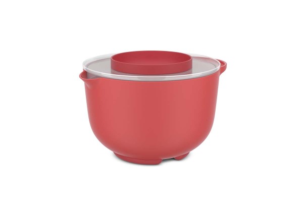 Mepal Chef it 102306076900 Rührschüssel 3L mit Spritzschutzdeckel - Coral