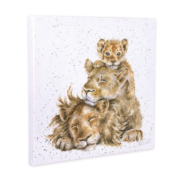 Wrendale Leinwand-Kollektion CANS-Z029 "Family Pride" - Löwen Familie - 20cm