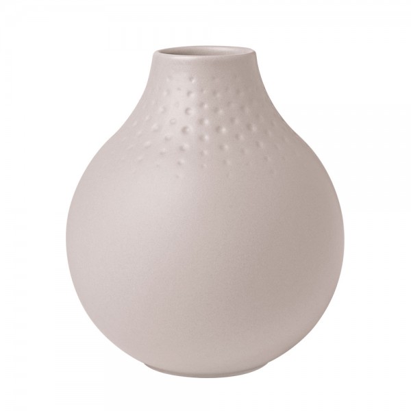 Villeroy &amp; Boch Manufacture Collier 1016865516 beige Vase Perle klein, Durchmesser 11 cm, Höhe 12 c