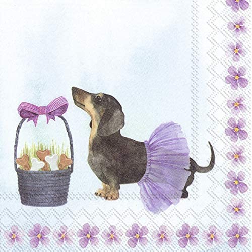 Ihr Bunny Dogs C 853700 20 Cocktail-Servietten 25 x 25 cm