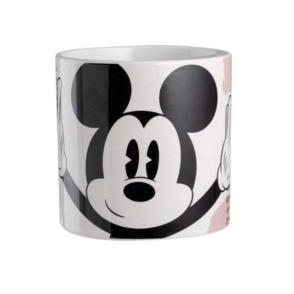 Gilde Disney - Mickey 81660 Übertopf 12cm "Mickey - Enjoy" - grau
