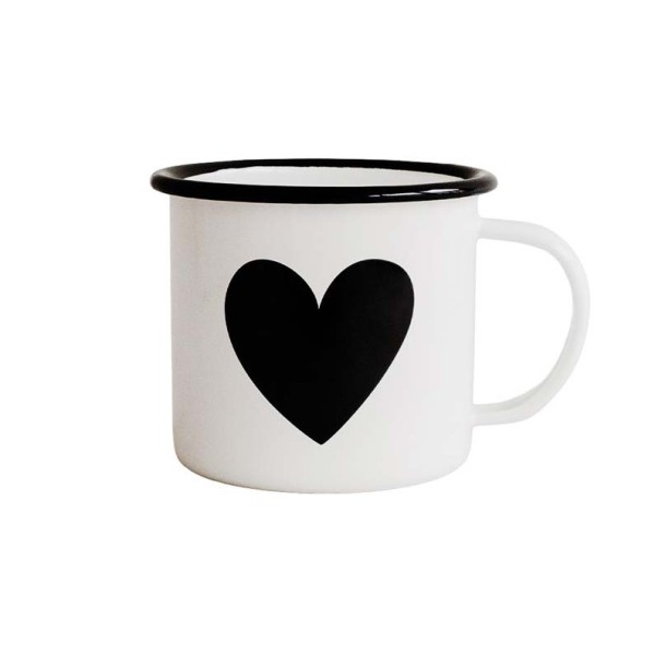 Eulenschnitt mt-167-ve Emaille Tasse 0,3l Herz