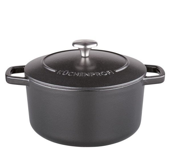Küchenprofi Bretagne 0431001024 Bratentopf rund, 24 cm schwarz