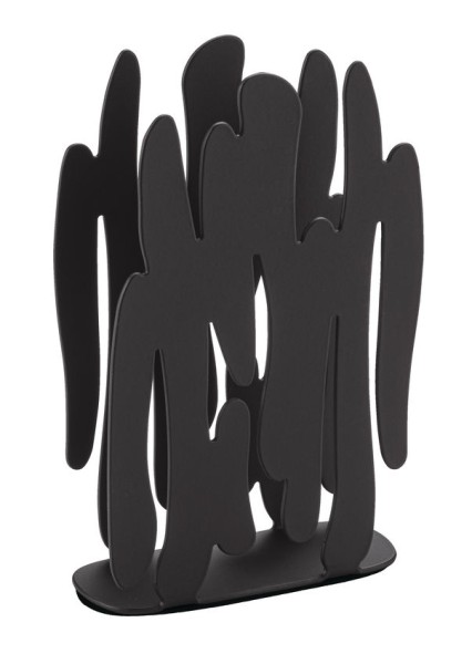 Alessi Barknapkin BM22 B Serviettenhalter 7,5x12cm Schwarz