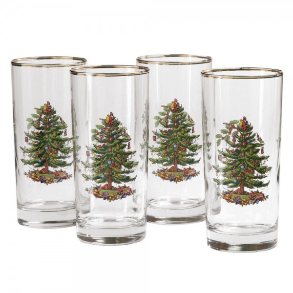 Spode Christmas Tree 4er-Set Longdrinkgläser 0,42L