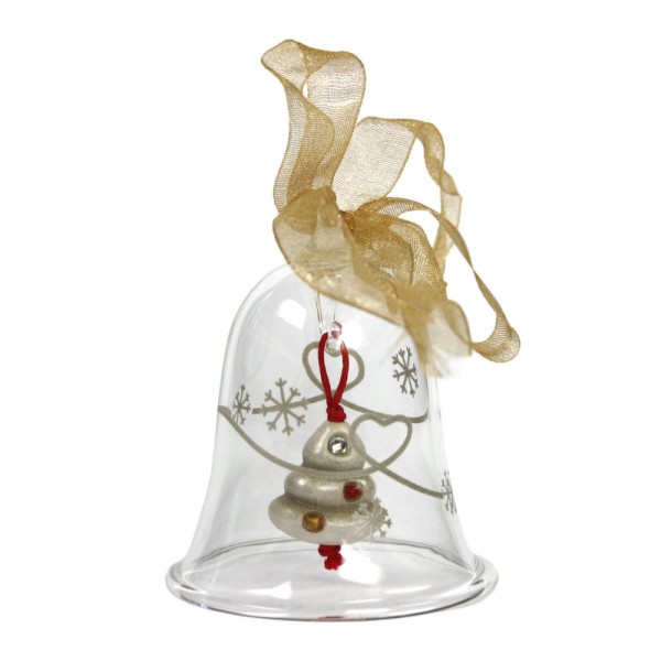 Weihnachtswelt von Thun Glocken Glasglocke Motiv Baum (limitiert) 6 cm