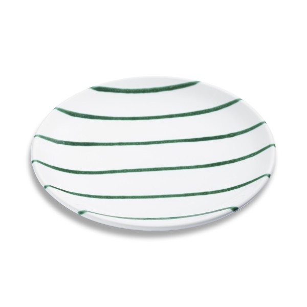 Gmundner Grün gestreift 0100TDCU20ST Dessertteller Cup (Ø 20cm)