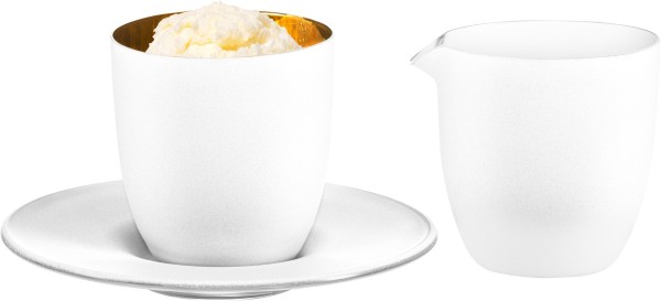 Eisch Cosmo Pure White 180323 Affogato Set 3tlg. 109/65 Gold - Weiß