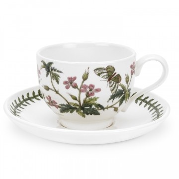 Portmeirion Botanic Garden: Ruprechtskraut Kaffee-/Teetasse rund m. Untere BG04507 (herb robert) 0,2