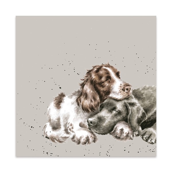 Wrendale Servietten K046 &quot;Growing Old Together&quot; - Hund - Lunch Serviette 33x33cm