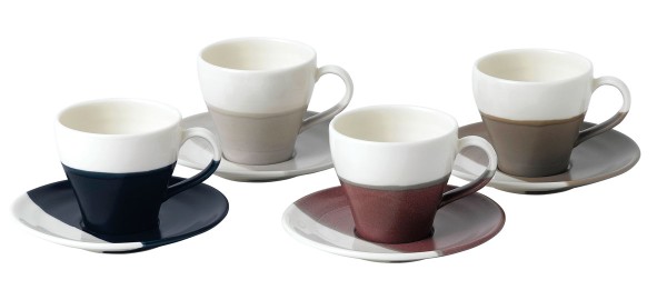 Royal Doulton Coffee Studio Farben sortiert Espressotasse mit Unterer 0,11L Set 4-tlg.