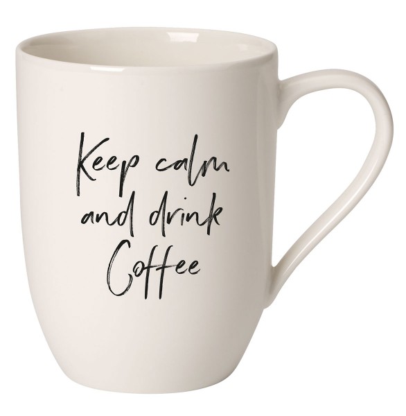 Villeroy &amp; Boch Statement 1016219652 Becher mit Henkel Keep calm and drink c.