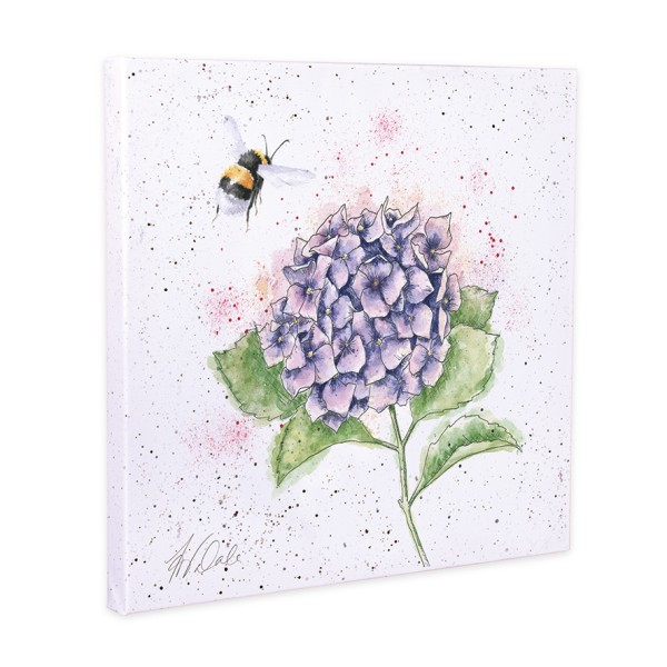 Wrendale Leinwand-Kollektion CANS-CS183 &quot;The Busy Bee&quot; - Blume mit Hummel - 20cm