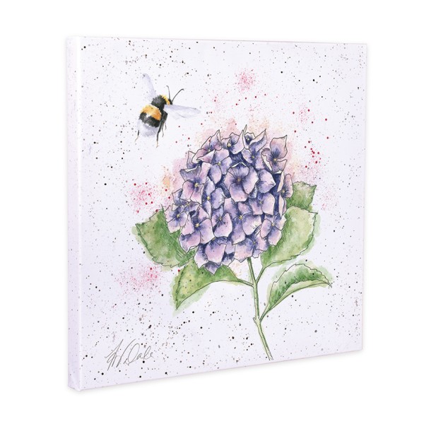 Wrendale Leinwand-Kollektion CANS-CS183 "The Busy Bee" - Blume mit Hummel - 20cm