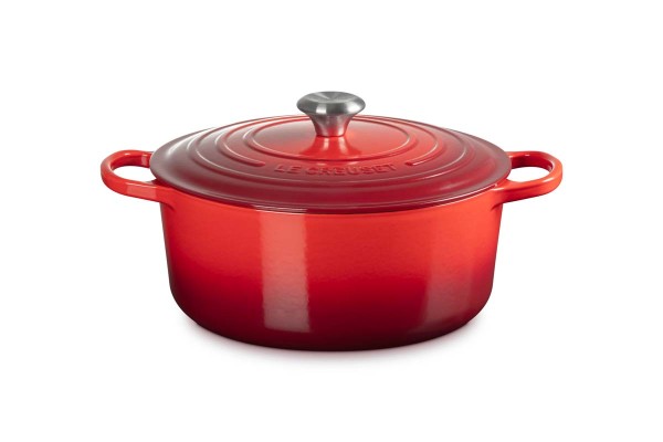 Le Creuset Gusseisen - Signature 21177280602430 Bräter rund 28cm 6,7L - Kirschrot