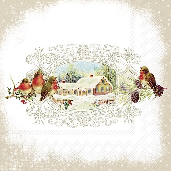 Ihr NOSTALGIC MEDALLION cream L1024360 Lunch-Servietten
