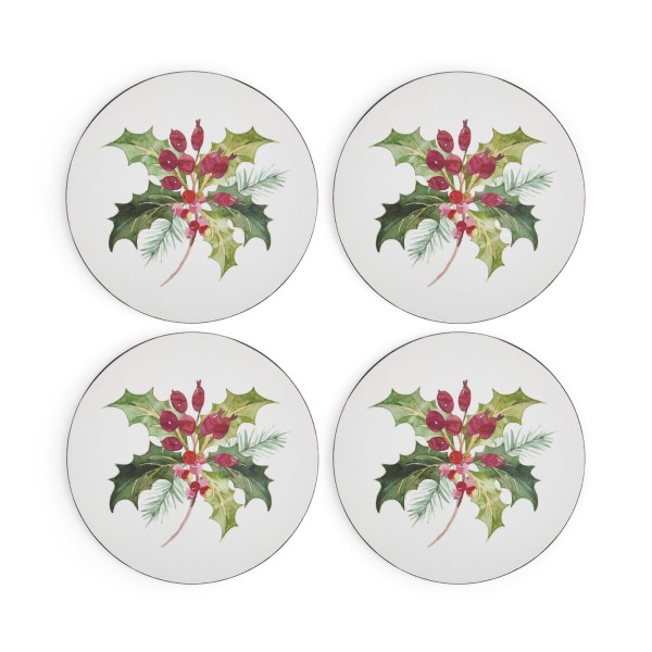 Portmeirion Botanic Garden Christmas Holly X0012349277 Tischsets rund 31cm - Set 6tlg.