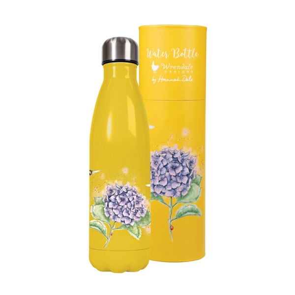 Wrendale Trinkflaschen WB012 "Hydrangea" - Hummel und Blume - Trinkflasche groß