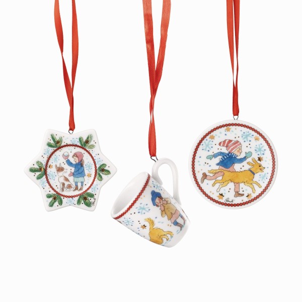 Hutschenreuther Sammelkollektion 25 Weihnachtsspiele Mini-Set 3-tlg. Becher