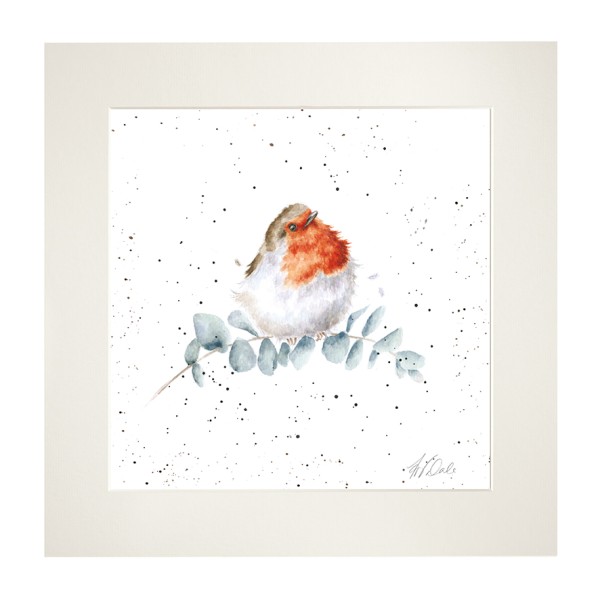 Wrendale Mounted Prints MP193 "Eucalyptus" - Rotkehlchen