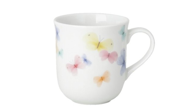 Hutschenreuther Frühlingsgrüße Becher mit Henkel 0,41l - Schmetterlinge