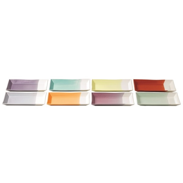 Royal Doulton 1815 Bright Tapas 1815TW25566 Servierplatten rechteckig 23,5cm - Set 8tlg.