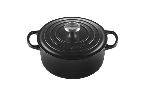 Le Creuset Kochgeschirr 21177240000430 Bräter Rund Signature 24cm - Schwarz