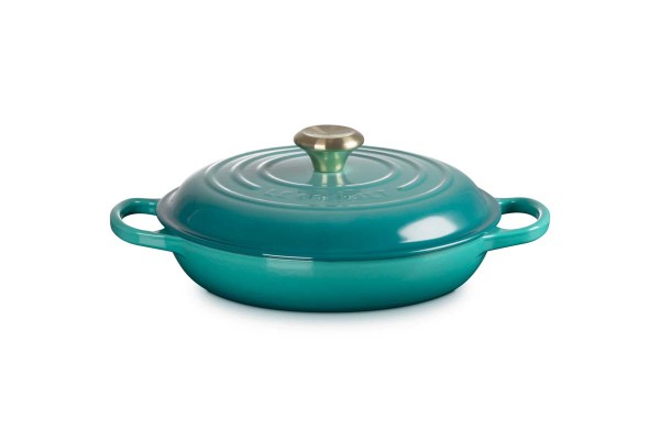 Le Creuset Gusseisen - Signature 21180260994450 Gourmet-Profitopf 26cm 2,2L - Bleu Riviera