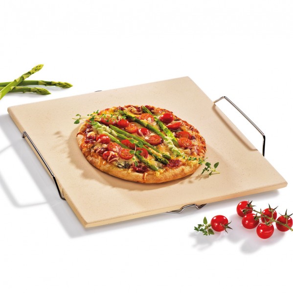 Küchenprofi 1086000000 Pizza-Stein quadratisch mit Gestell