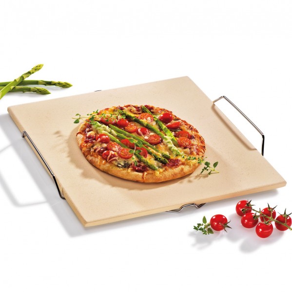 Küchenprofi 1086000000 Pizza-Stein quadratisch mit Gestell
