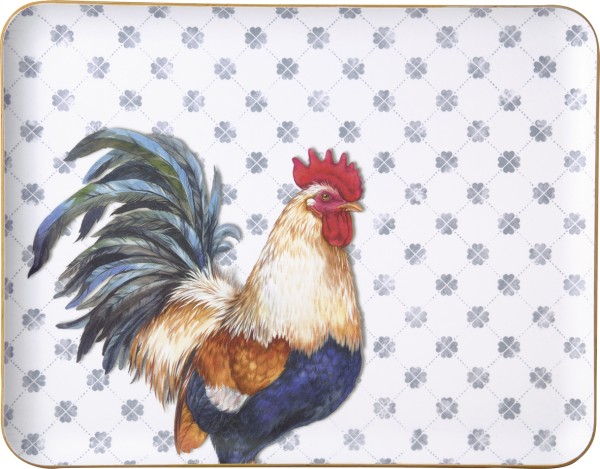 Ihr ALBERT ROOSTER blue WTL1031140 Holztablett 36 x 28 cm