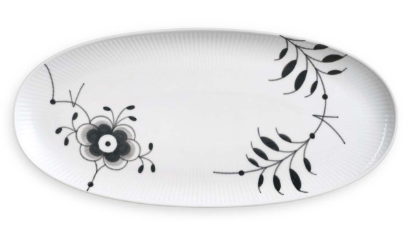 Royal Copenhagen Black Fluted Mega 1058872 Platte oval 37x17cm