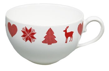 Friesland Happymix Winterzauber Kaffee-Obere weiß 0,24 l