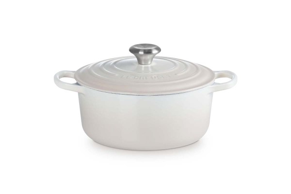 Le Creuset Gusseisen - Signature 21177247164430 Bräter rund 24cm 4,2L - Meringue