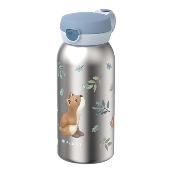 Mepal Campus 107489065408 Edelstahl Trinkflasche mit Klappdeckel 0,6l - Forest Friends