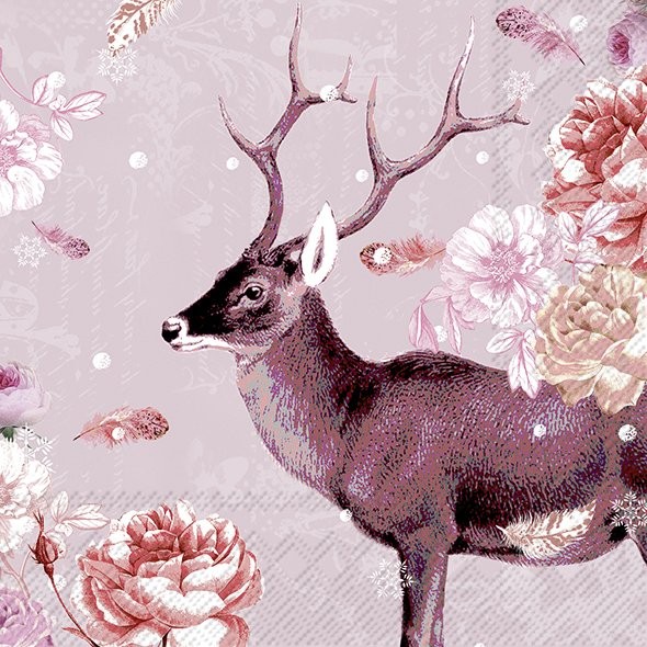 Ihr ROMANTIC DEER rose L1017950 Lunch-Servietten