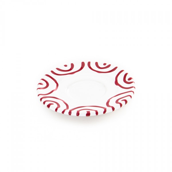 Gmundner Keramik Rotgeflammt Espresso-Untertasse Gourmet (TUGO11) 11 cm