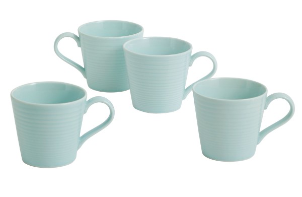 Royal Doulton Gordon Ramsay Maze Blue Becher mit Henkel 0,4l 4er-Set