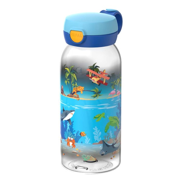 Mepal Campus 107485065410 Trinkflasche mit Klappdeckel 0,6l - Tropical Ocean