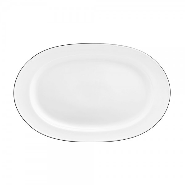 Fürstenberg Wagenfeld, Schwarze Linie Platte oval 33 cm