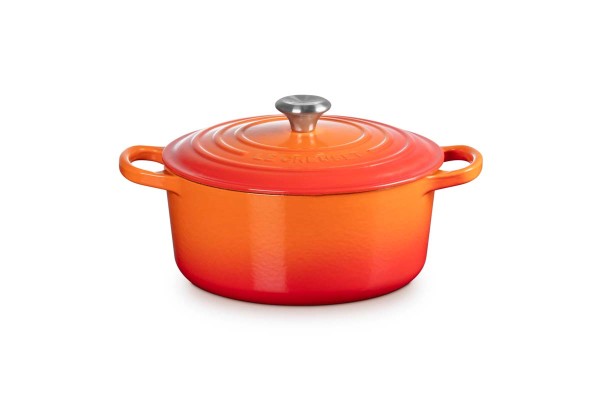 Le Creuset Gusseisen - Signature 21177220902430 Bräter rund 22cm 3,3L - Ofenrot